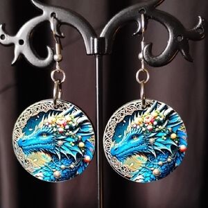 Blue Dragon Earrings